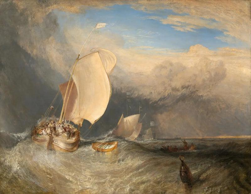 Barcos de Pesca com Vendedores Negociando Peixes - J. M. W. Turner