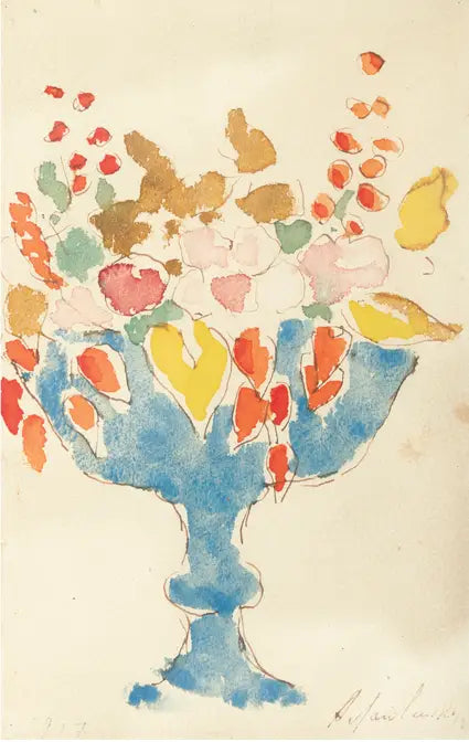 Flores em um vaso azul - Alexej von Jawlensky