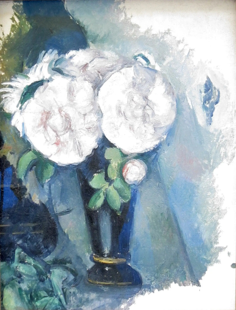Flores em um vaso azul - Paul Cézanne