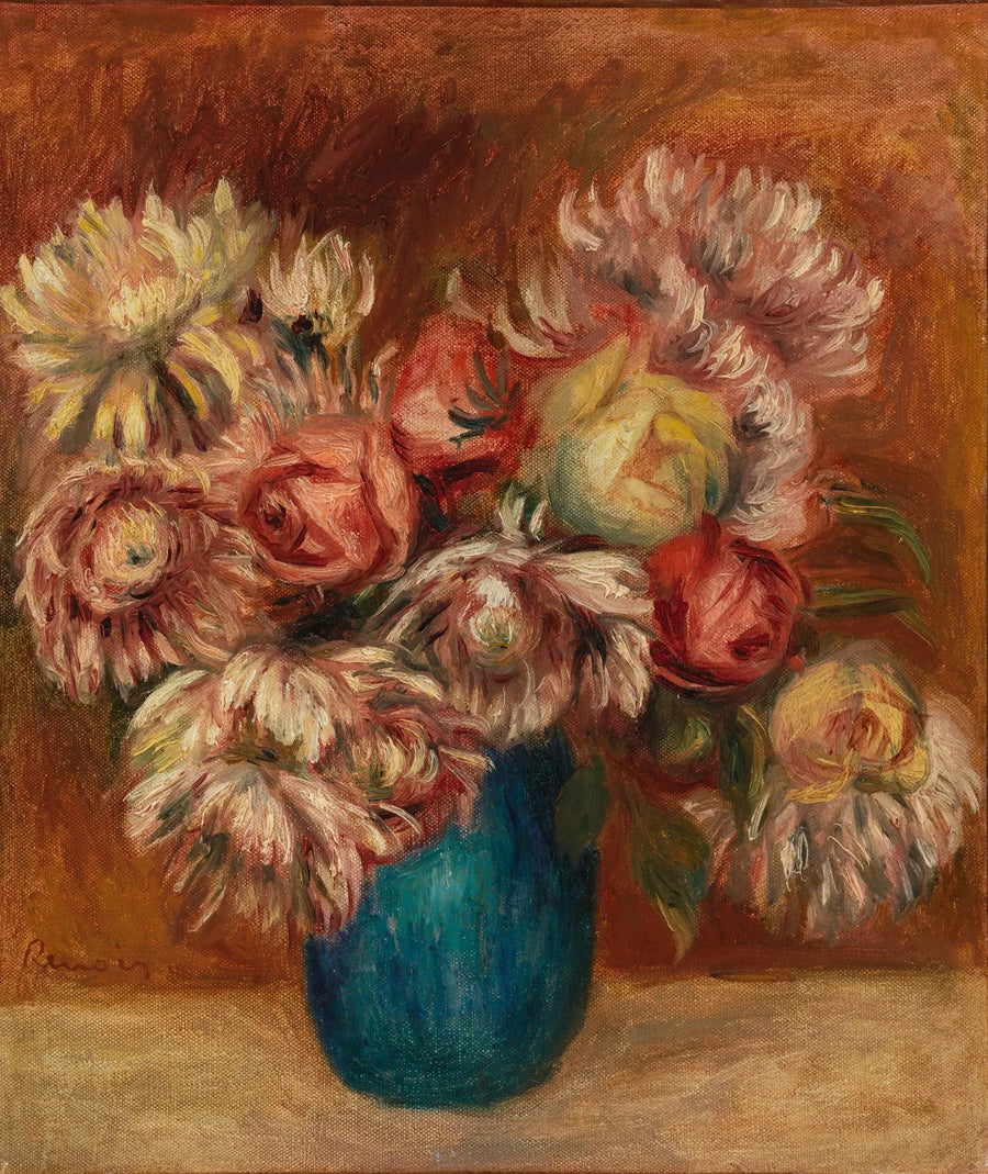 Flores em um vaso verde - Pierre-Auguste Renoir