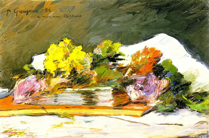 Flores e livros - Paul Gauguin