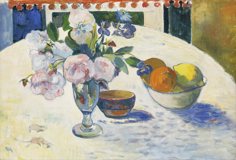 Flores. Íris azul, laranjas e limão - Paul Gauguin