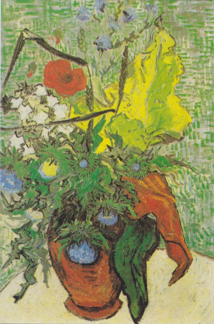 Flores silvestres e cardos em um vaso - Vincent van Gogh
