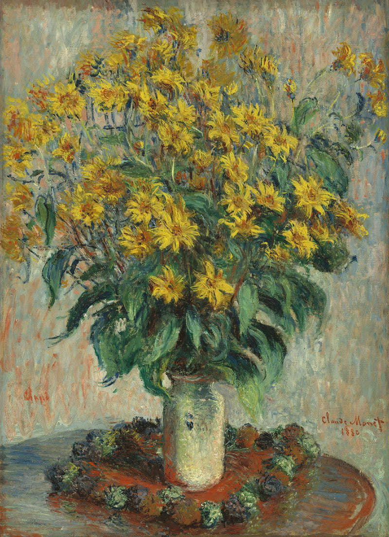 Flores de alcachofra de Jerusalém W629 - Claude Monet