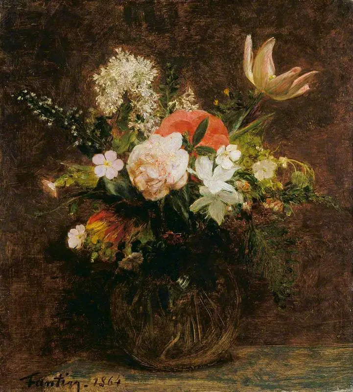 Flores: Tulipas, Azaleias e Rosas - Henri Fantin-Latour