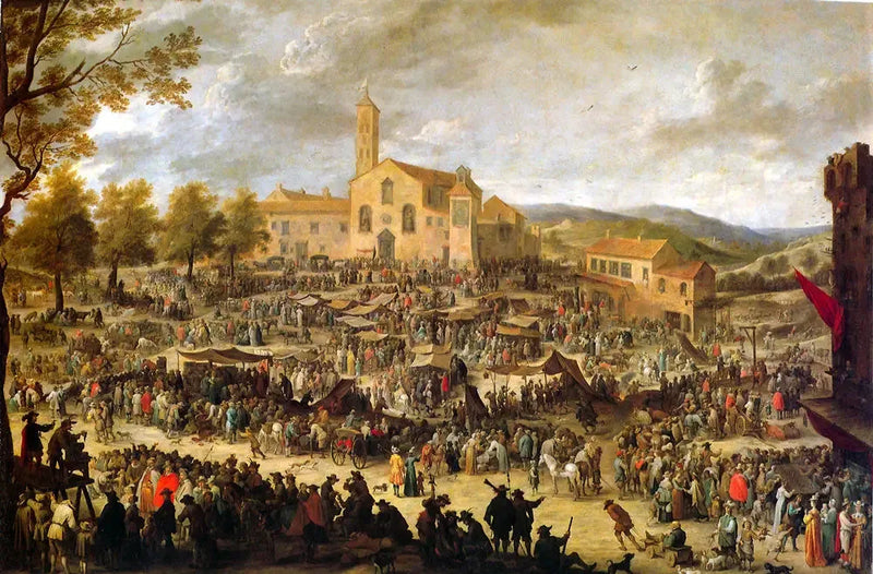 Feira de Santa Maria dell'Impruneta em Florença. - David Teniers Júnior