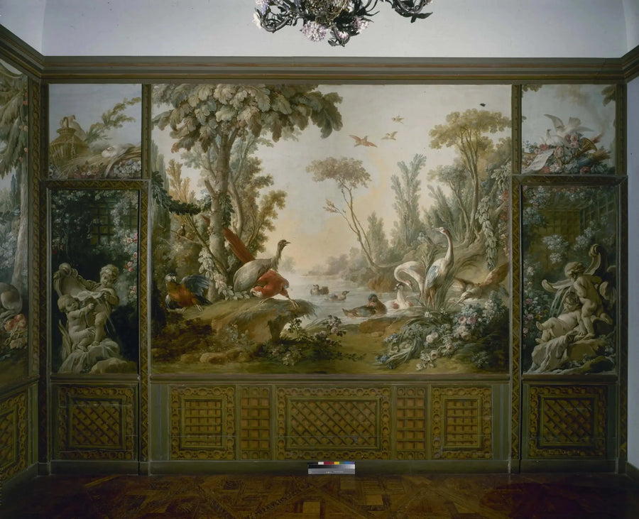 Fonte com dois amores, um deles deitado - François Boucher