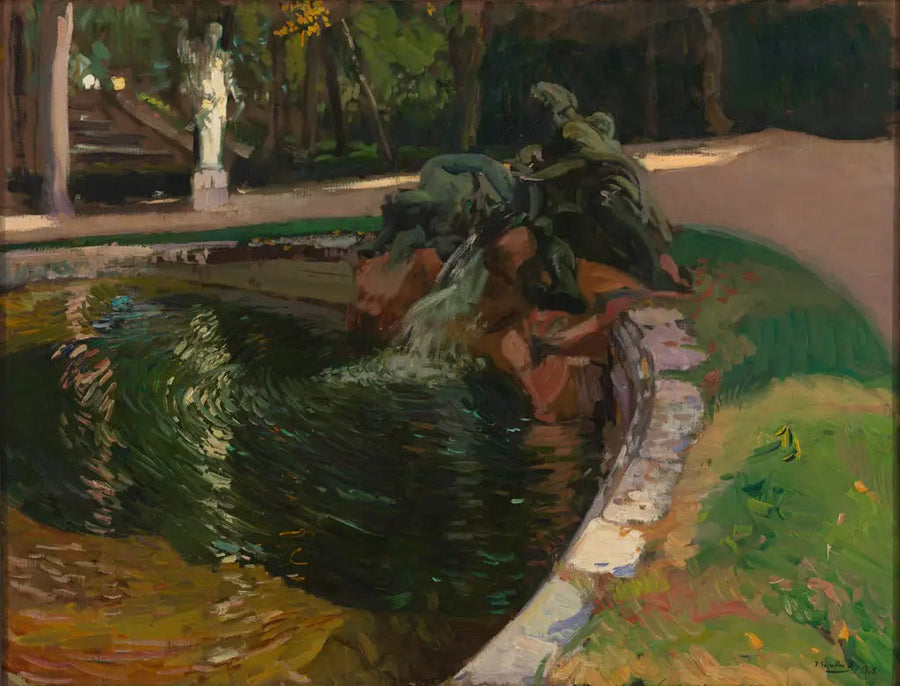 Fonte na floresta, A Granja - Joaquín Sorolla