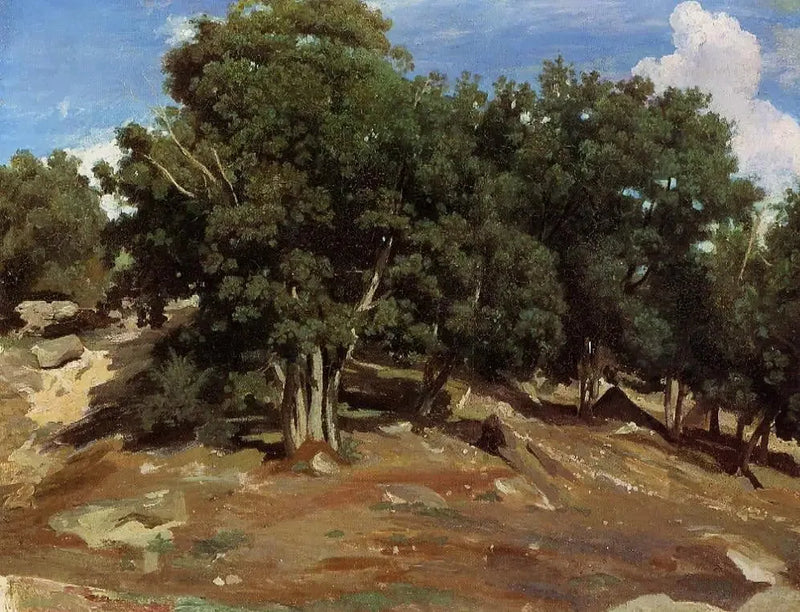 Fontainebleau – Carvalhos Negros do Bas-Préau - Jean-Baptiste Camille Corot