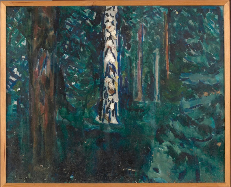 Floresta com troncos de bétula - Edvard Munch