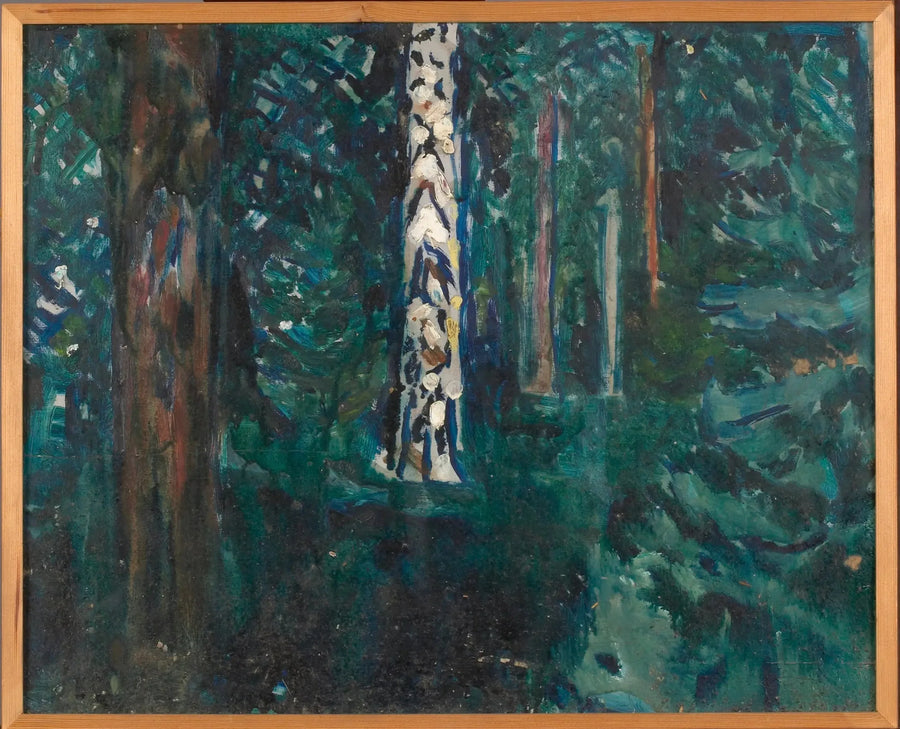 Floresta com troncos de bétula - Edvard Munch