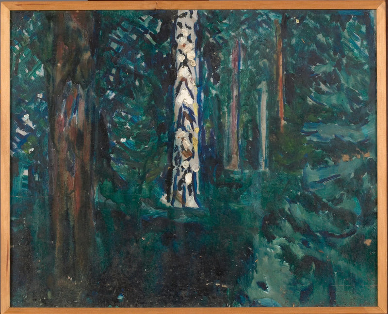 Floresta com troncos de bétula - Edvard Munch