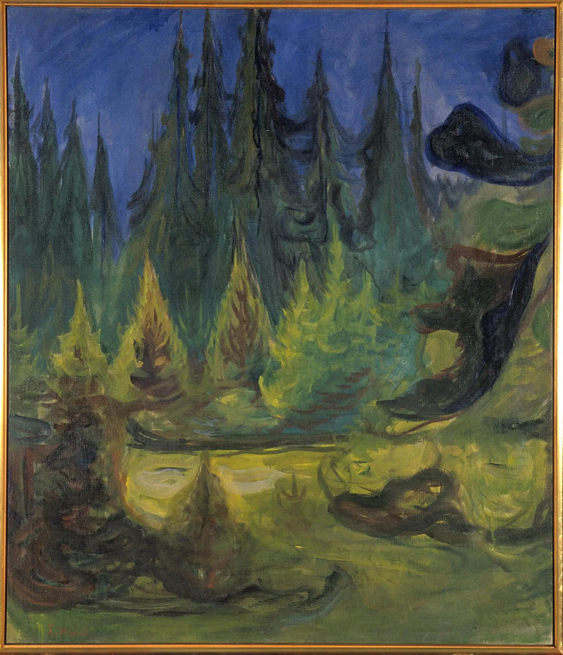floresta de abetos - Edvard Munch