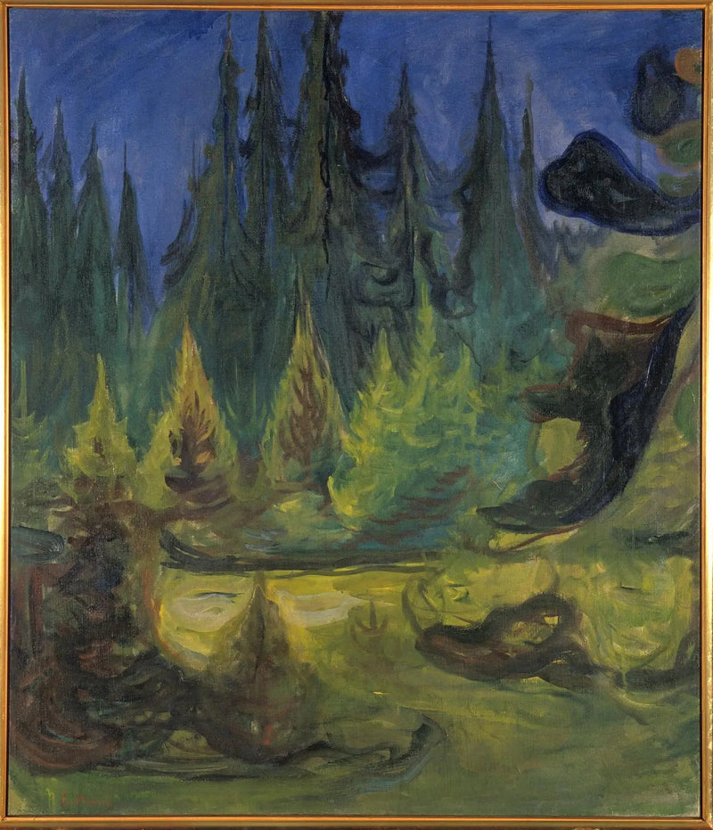 floresta de abetos - Edvard Munch