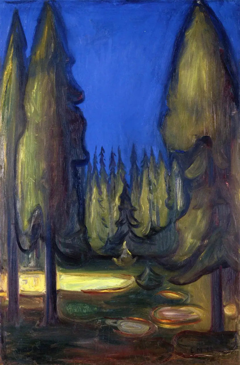 floresta de abetos - Edvard Munch
