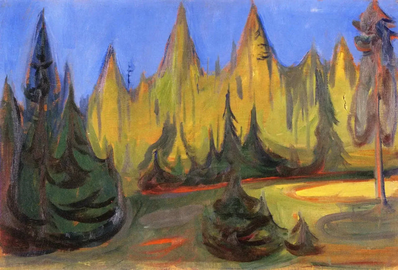 floresta de abetos - Edvard Munch