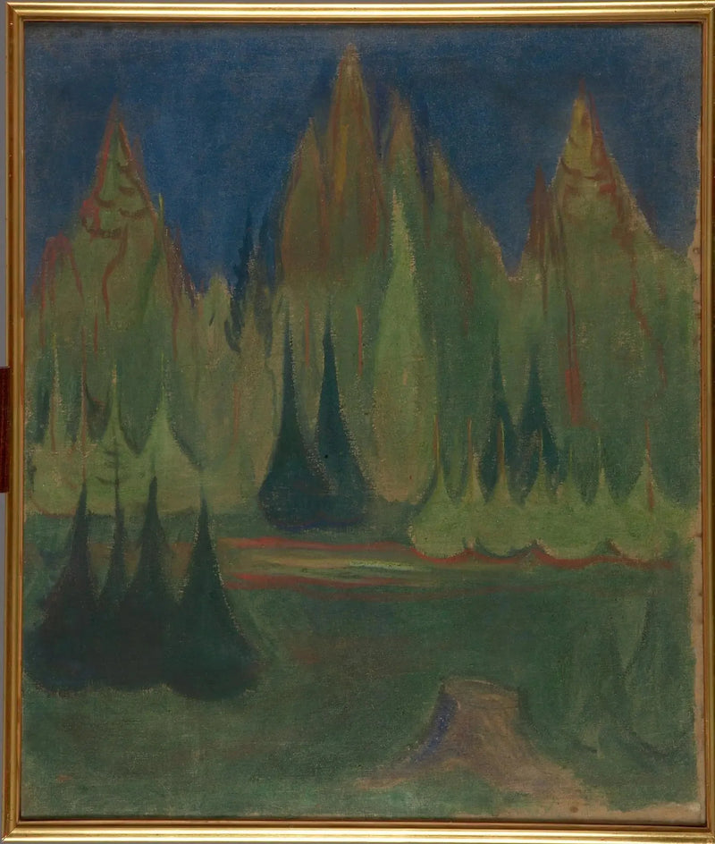 floresta de abetos - Edvard Munch