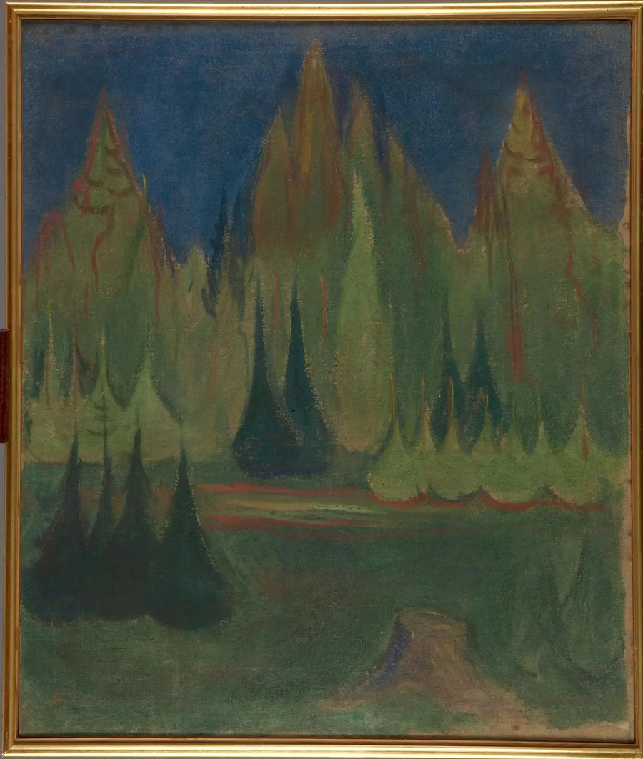 floresta de abetos - Edvard Munch