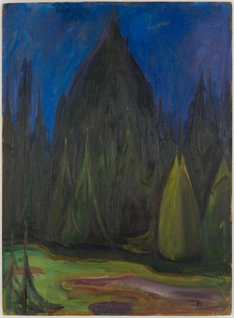 floresta de abetos - Edvard Munch