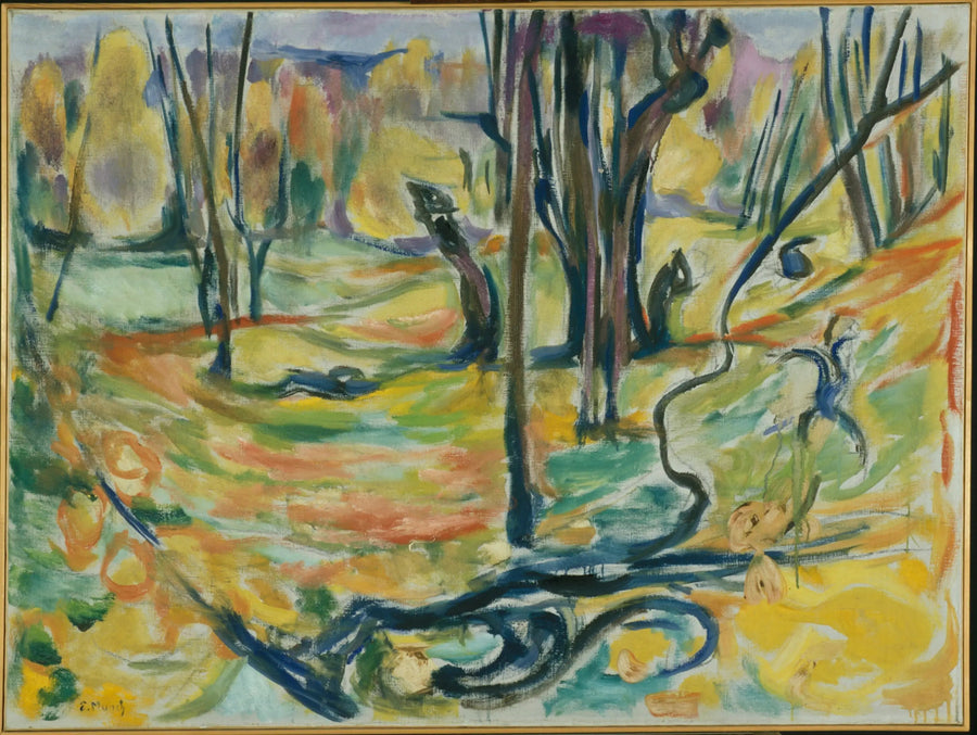 floresta de olmos no outono - Edvard Munch