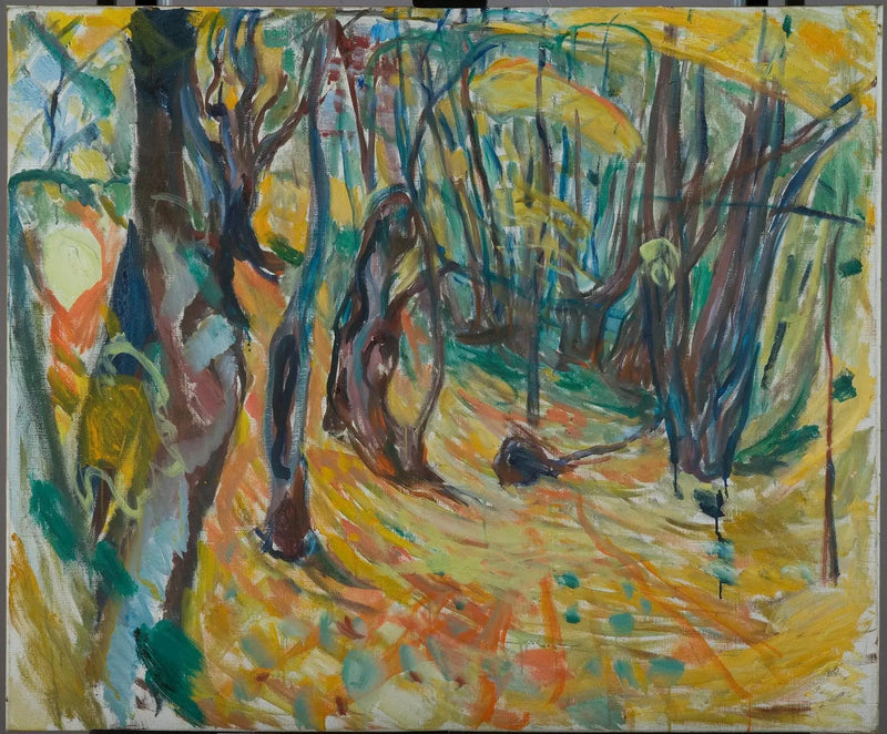 floresta de olmos no outono - Edvard Munch