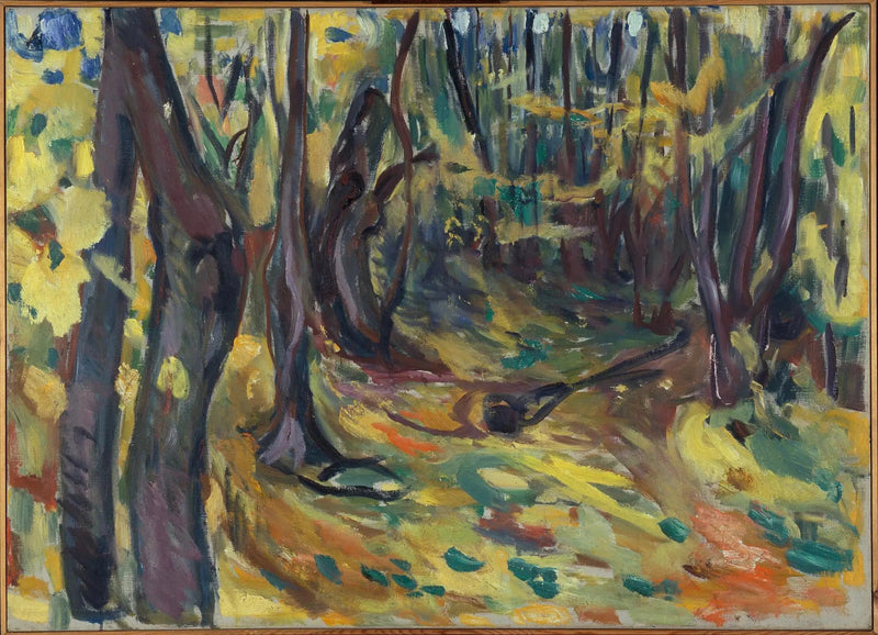 floresta de olmos no outono - Edvard Munch