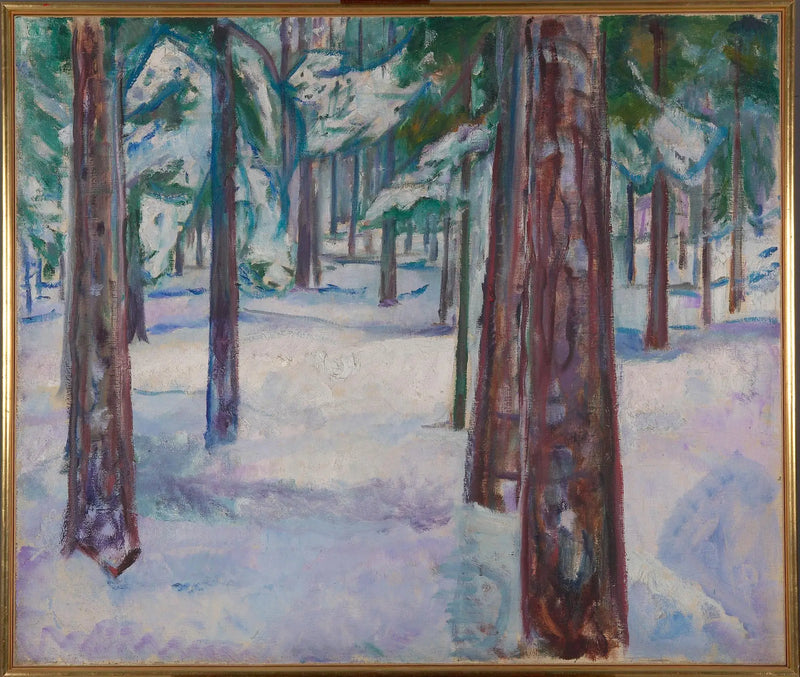 Floresta na neve - Edvard Munch