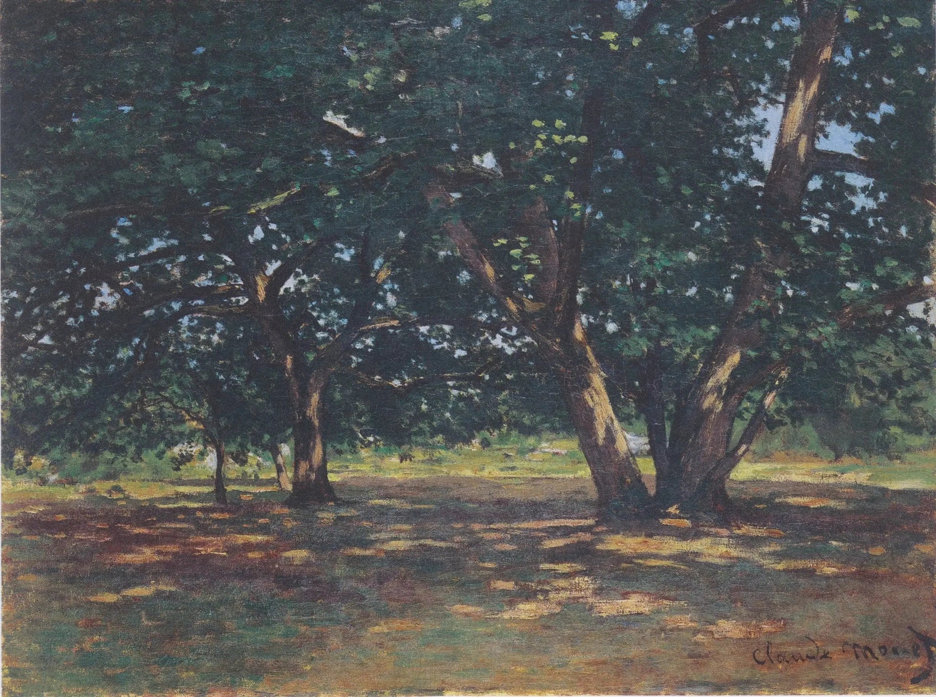Forêt de Fontainebleau - Claude Monet image 1 copie de tableau peinte à la main