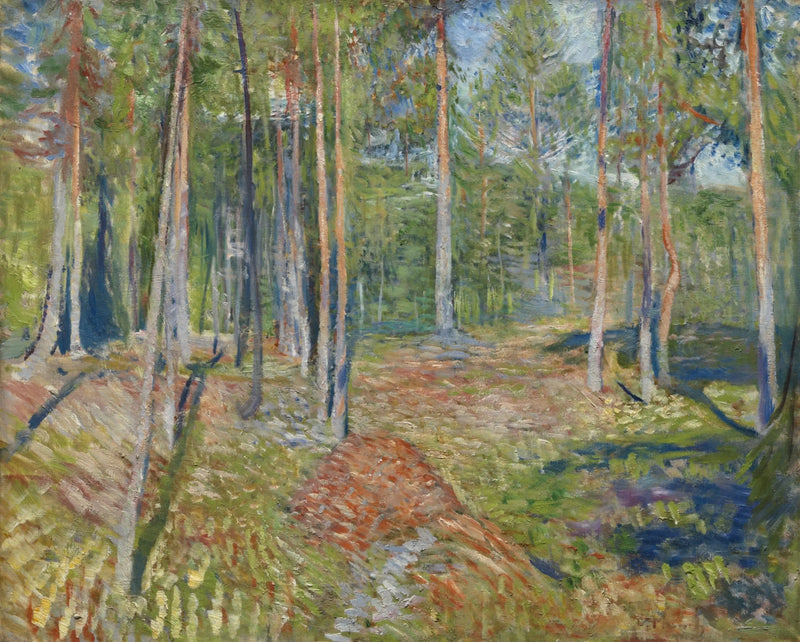 floresta de pinheiros - Edvard Munch