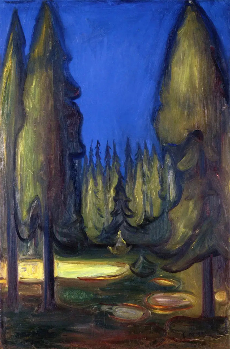 floresta de abetos - Edvard Munch