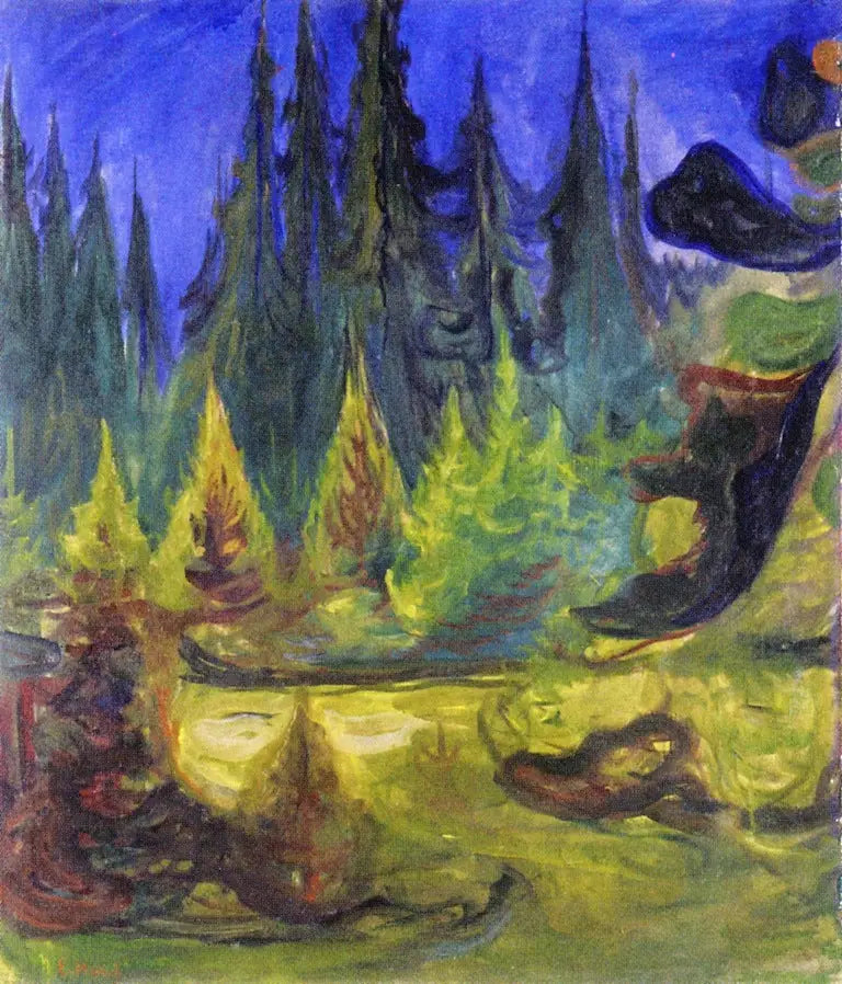floresta de abetos - Edvard Munch