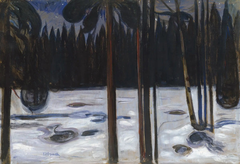 floresta de inverno - Edvard Munch