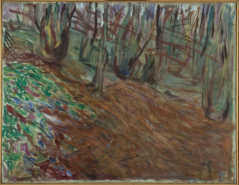 floresta de olmos na primavera - Edvard Munch