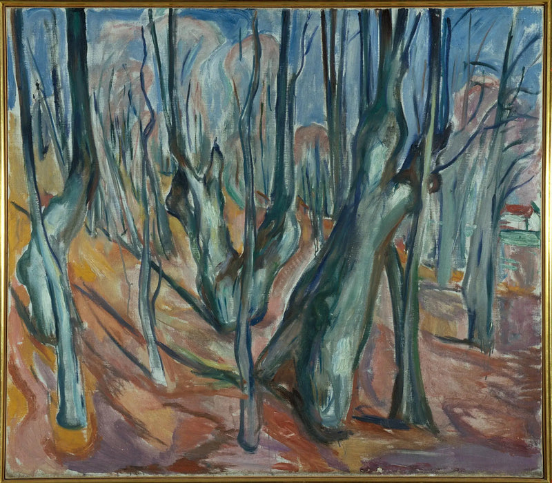 floresta de olmos na primavera - Edvard Munch