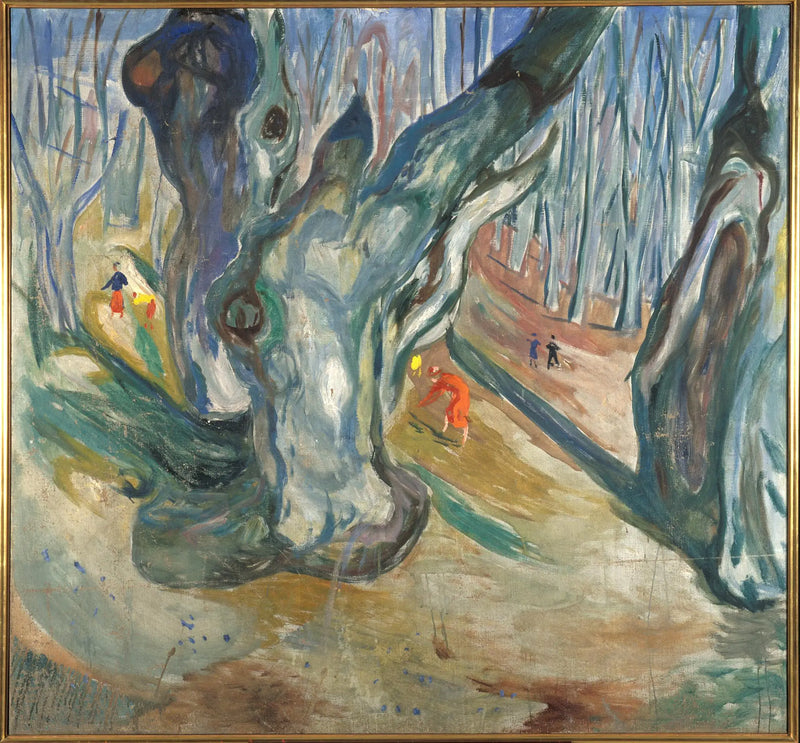 floresta de olmos na primavera - Edvard Munch