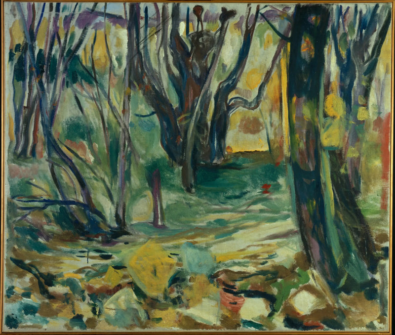floresta de olmos no outono - Edvard Munch