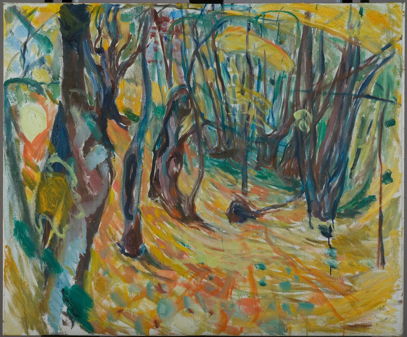 floresta de olmos no outono - Edvard Munch