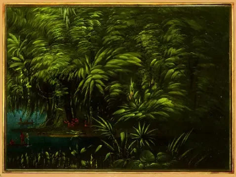Floresta exuberante às margens do Amazonas - George Catlin