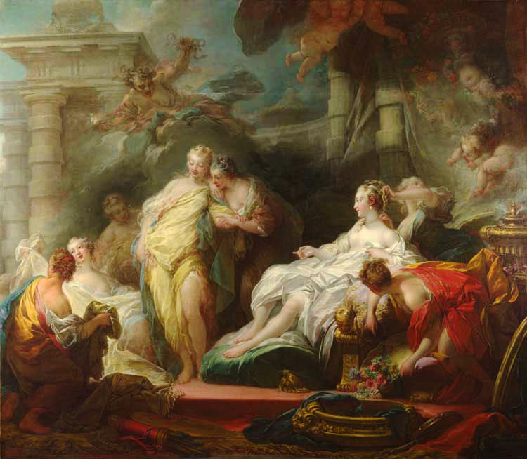 Psyché montrant ses trésors à ses sœurs - Jean-Honoré Fragonard