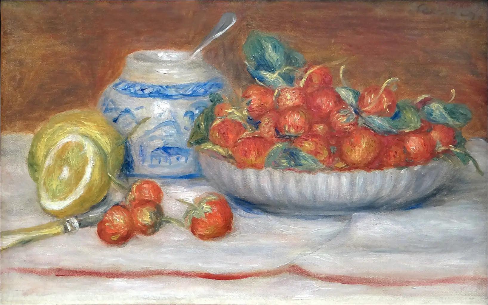 Fraises - Pierre-Auguste Renoir image 1 reproduction de peinture à l’huile