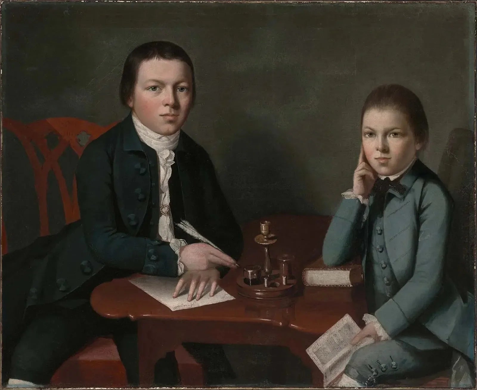 Francis Malbone et son frère Saunders - Gilbert Stuart image 1 reproduction artisanale de tableau