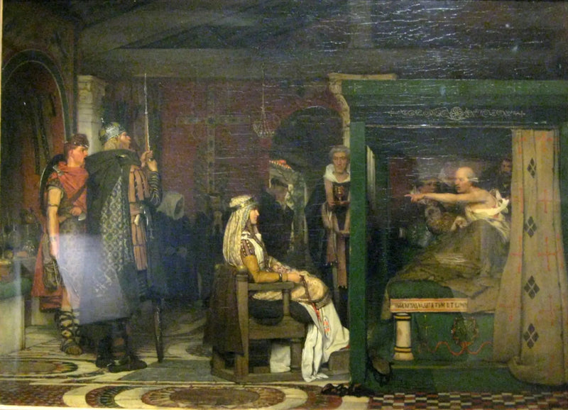 Frédégonde visitando Prétextat em sua cama de morte - Lawrence Alma-Tadema