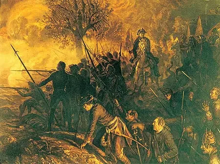 Frédéric e seus homens na Batalha de Hochkirch - Adolph von Menzel
