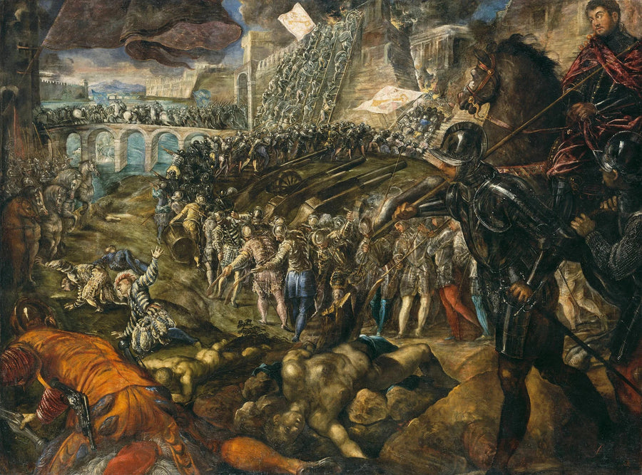 Frédéric II conquista Parma em 1521. Quadro de Tintoret, 1578/79, para seu filho Guilherme - Jacopo Tintoretto