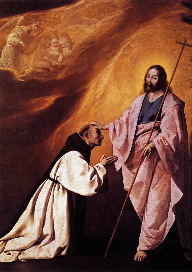 Irmão Andrés de Salmerón confortado por Cristo - Francisco de Zurbarán