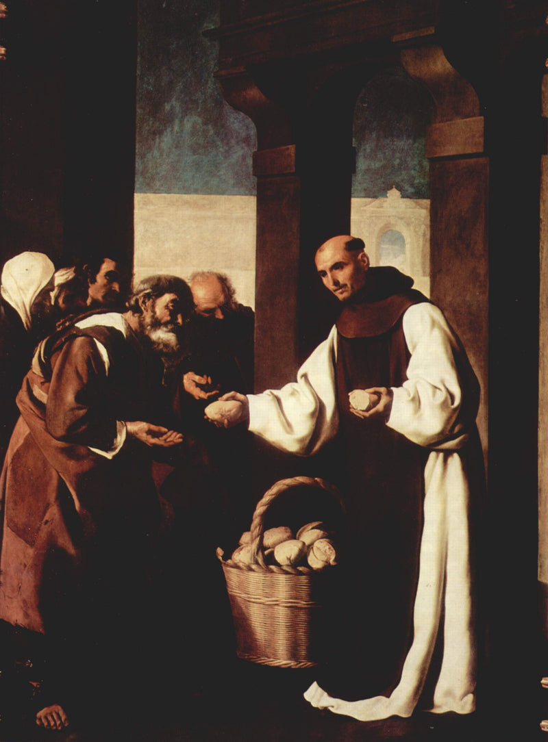 Irmão Martín de Vizcaya fazendo a esmola - Francisco de Zurbarán