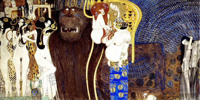 Friso Beethoven (prancha 5, parede central): As potências hostis - Gustav Klimt