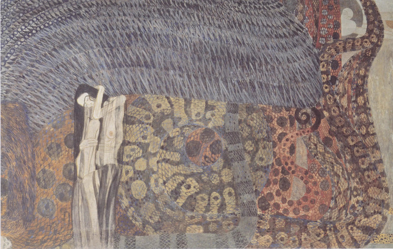 Friso Beethoven (placa 6, parede central): As potências hostis - Gustav Klimt