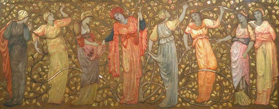 Friso das oito mulheres colhendo maçãs - Edward Burne-Jones