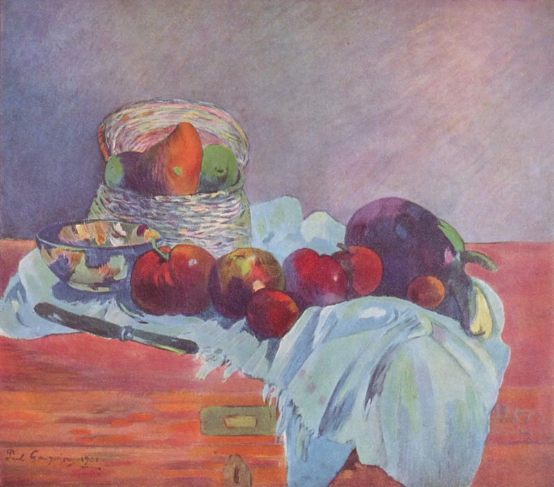 Frutas e faca - Paul Gauguin